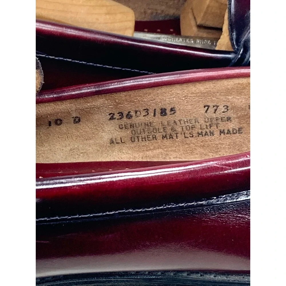 G.H. Bass Weejuns Leather enny Loafers Men Sz 10 Burgundy Academia Dressy Shoes